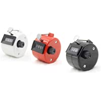 Contadores de mano ABS de 4 dígitos mecánicos de golf- clicker manual de plástico- negro- blanco y rojo